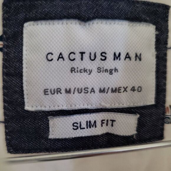 🌸Cactus Man Men's White Ship Print Short Sleeve Button Down Shirt with Pocket - Picture 5 of 5